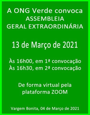 Convocação de Assembleia Geral Extraordinária